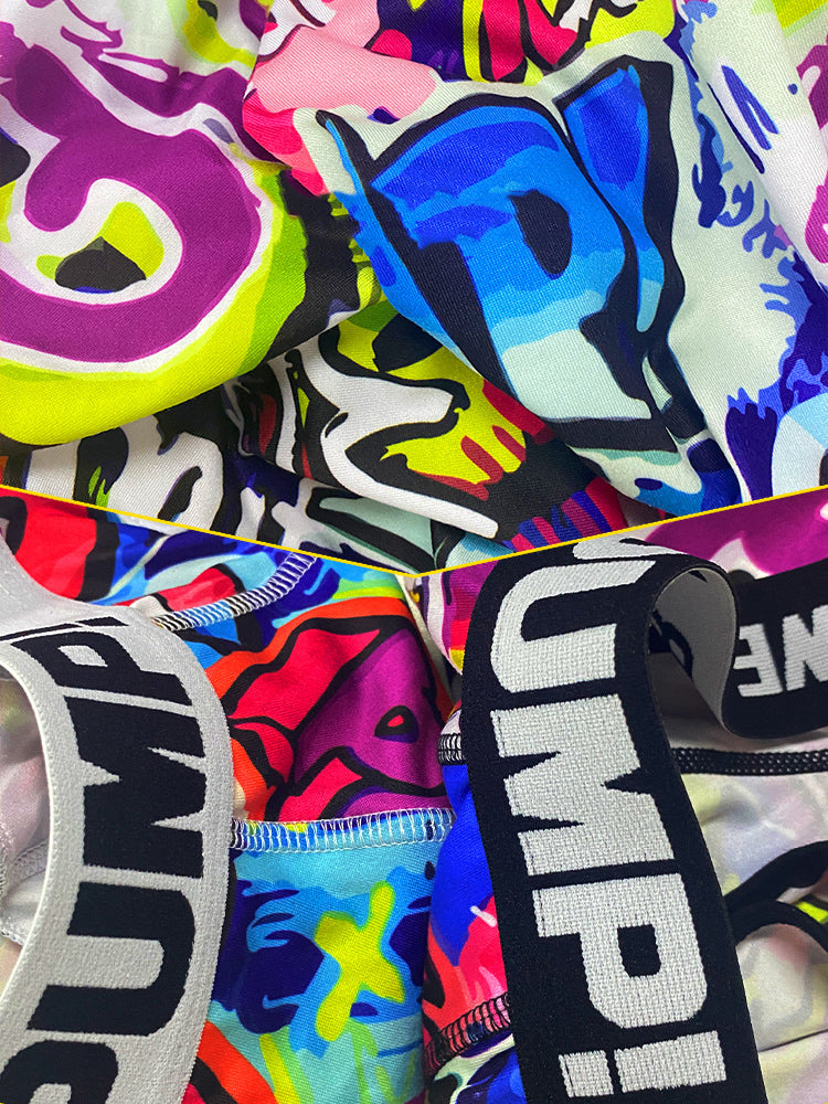 2 Pack Men's Printed Sexy & Trendy Low-Rise Breathable Casual Briefs | dmunderwear detail image 9