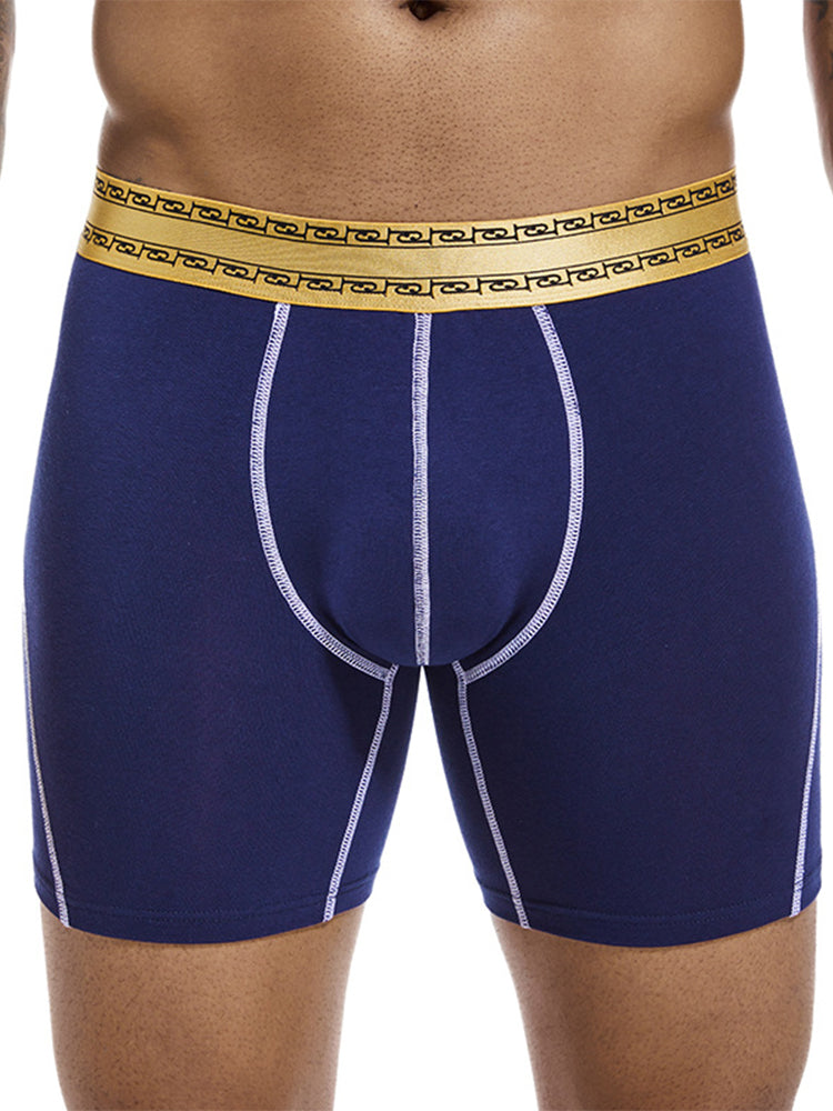 2 Pack Men's Pure Cotton Anti-Chafing Breathable Sports Boxer Briefs | dmunderwear detail image 18