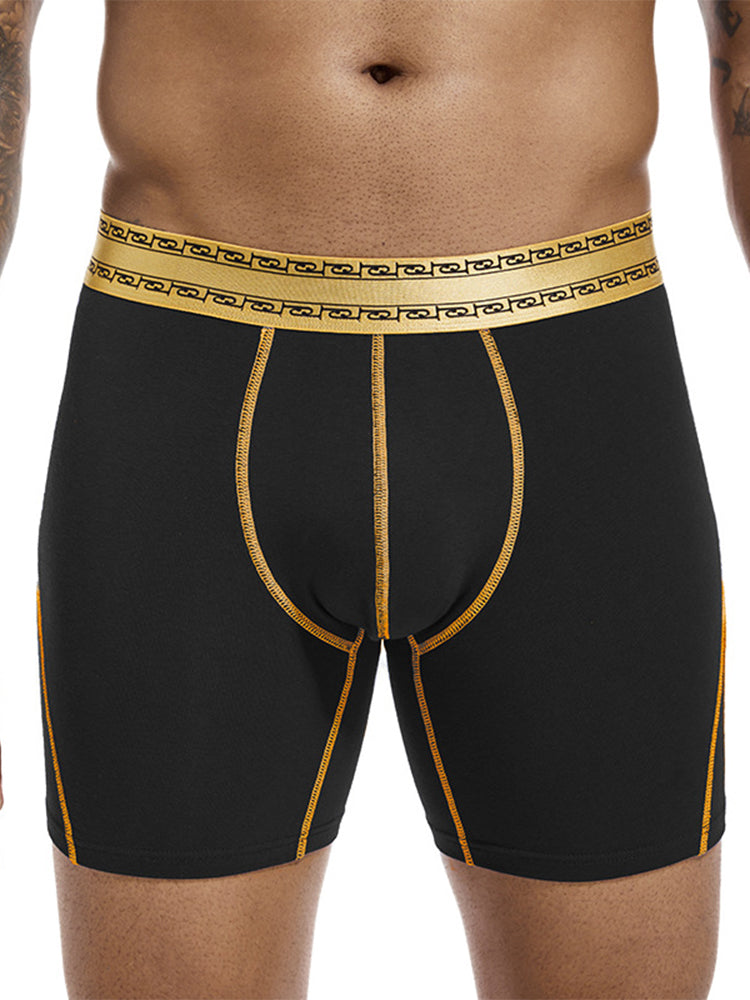 2 Pack Men's Pure Cotton Anti-Chafing Breathable Sports Boxer Briefs | dmunderwear detail image 20