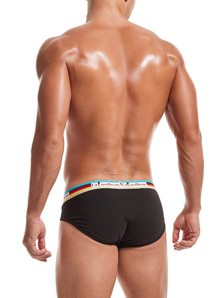 2 Pack Men's U Pouch Rainbow Pride Briefs | dmunderwear detail image 19