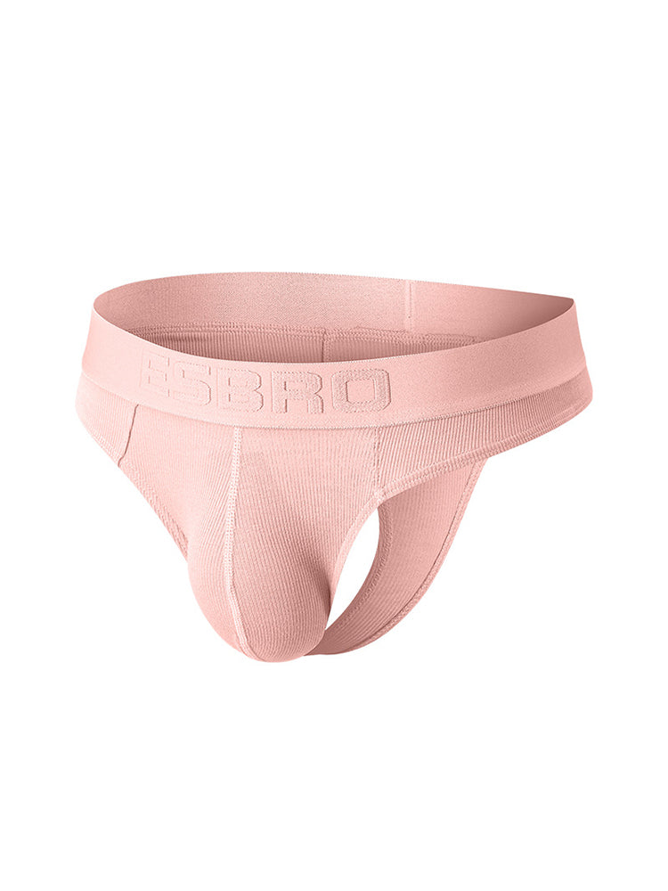 2 Pack Men's Ribbed Butt-Lifting U-Pouch Sexy Thong | dmunderwear detail image 14
