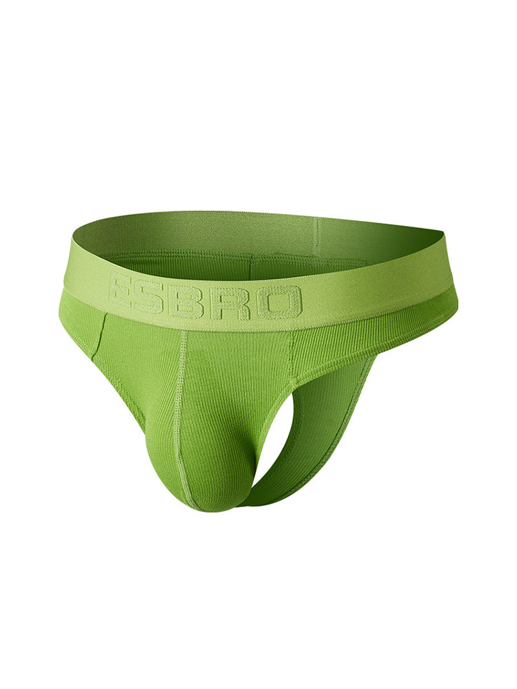 2 Pack Men's Ribbed Butt-Lifting U-Pouch Sexy Thong | dmunderwear detail image 15