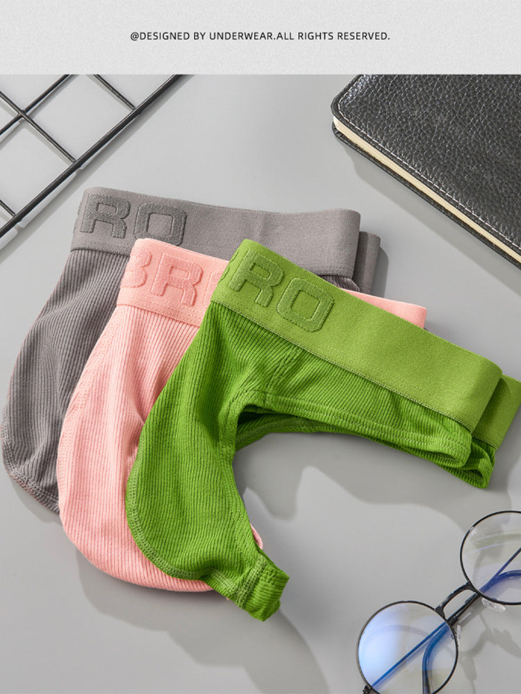 2 Pack Men's Ribbed Butt-Lifting U-Pouch Sexy Thong | dmunderwear detail image 5