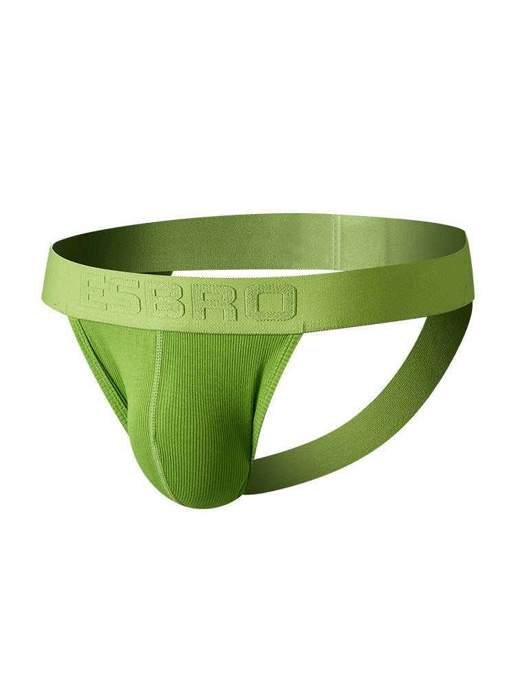 2 Pack Men's Ribbed U-Pouch Sexy Jockstrap | dmunderwear detail image 15