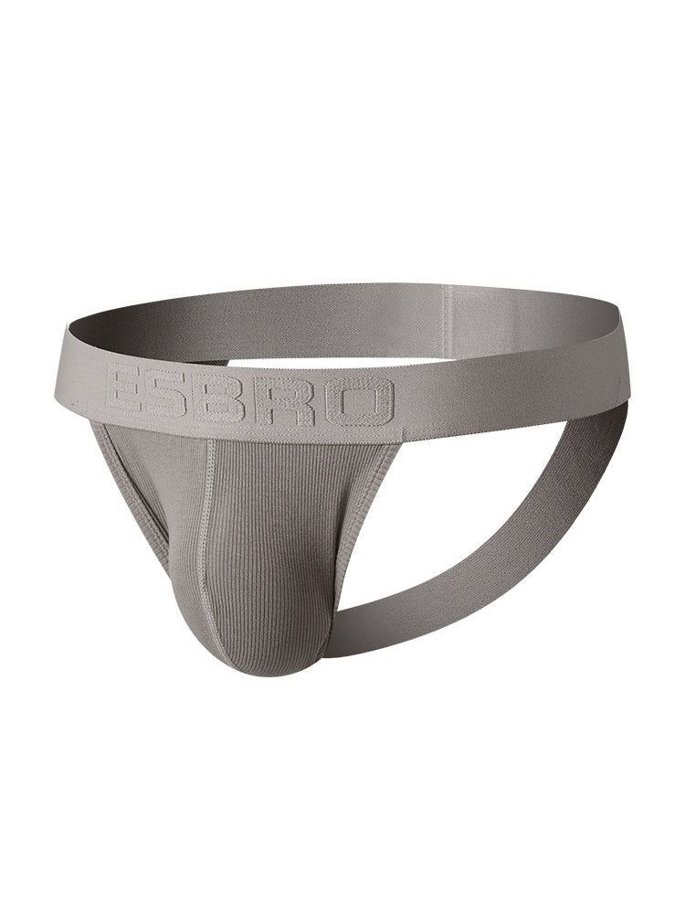 2 Pack Men's Ribbed U-Pouch Sexy Jockstrap | dmunderwear detail image 16