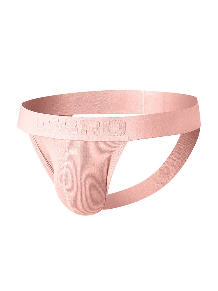 2 Pack Men's Ribbed U-Pouch Sexy Jockstrap | dmunderwear detail image 18