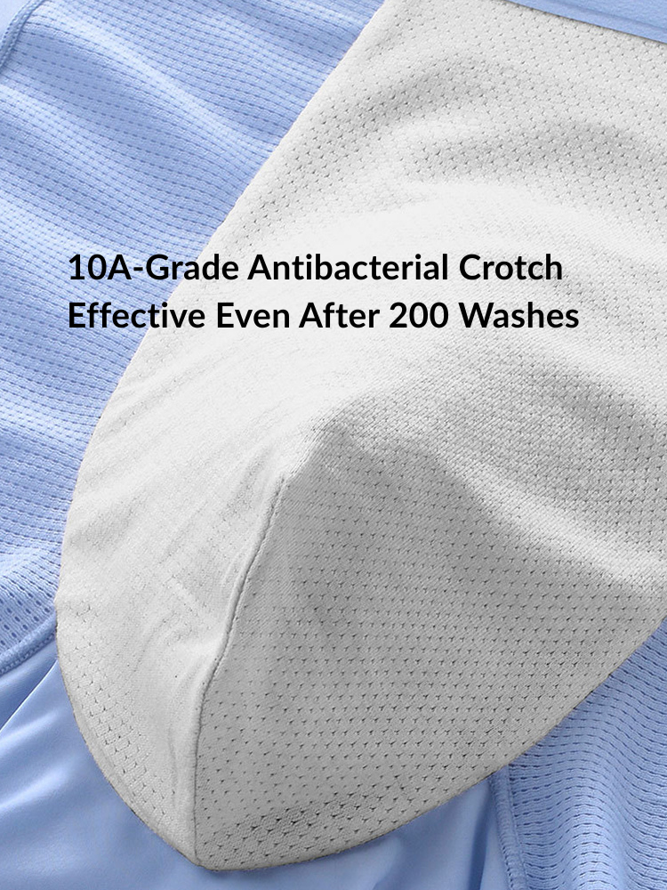 2 Pack Men's Seamless Comfort Breathable Anti-Chafing & Antibacterial Boxers Briefs | dmunderwear detail image 5