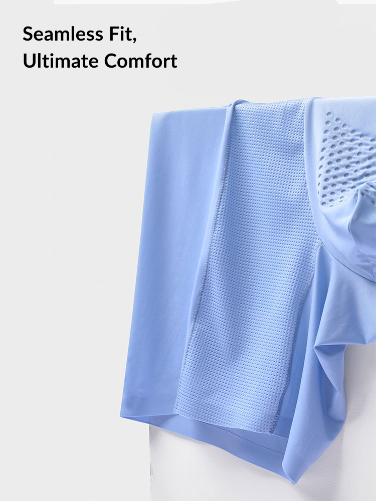 2 Pack Men's Seamless Comfort Breathable Anti-Chafing & Antibacterial Boxers Briefs | dmunderwear detail image 6