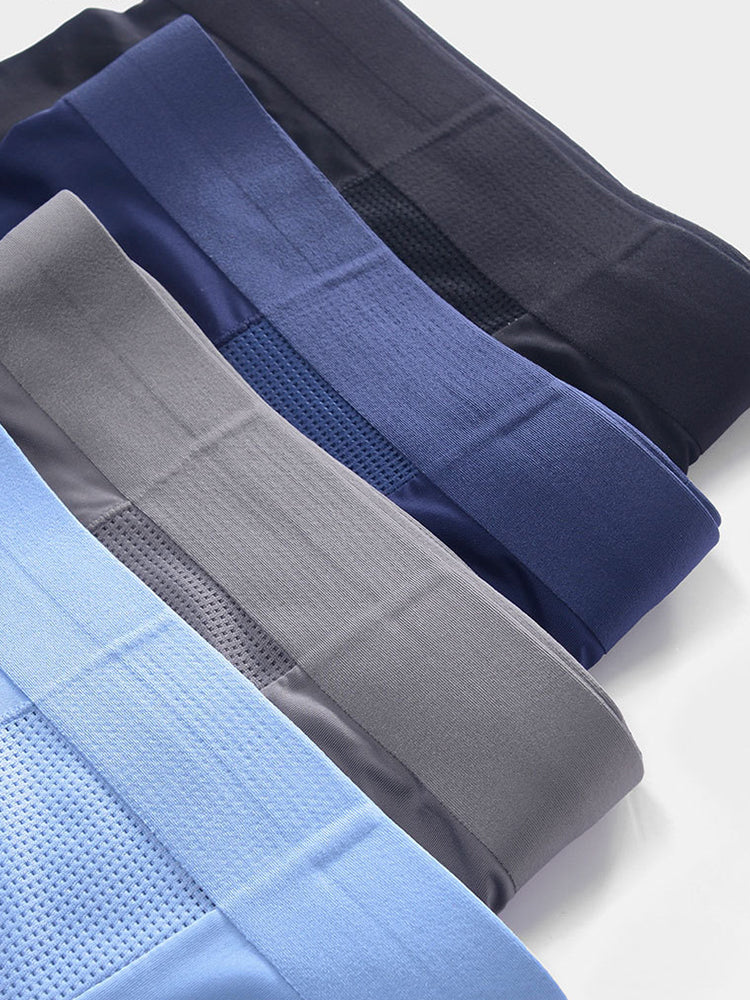 2 Pack Men's Seamless Comfort Breathable Anti-Chafing & Antibacterial Boxers Briefs | dmunderwear detail image 8