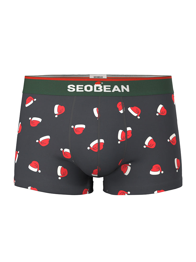 2 Pack Men's Seamless Comfort Playful Style Prints Breathable Trunks | dmunderwear detail image 10