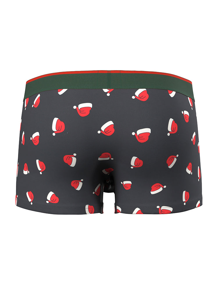 2 Pack Men's Seamless Comfort Playful Style Prints Breathable Trunks | dmunderwear detail image 11