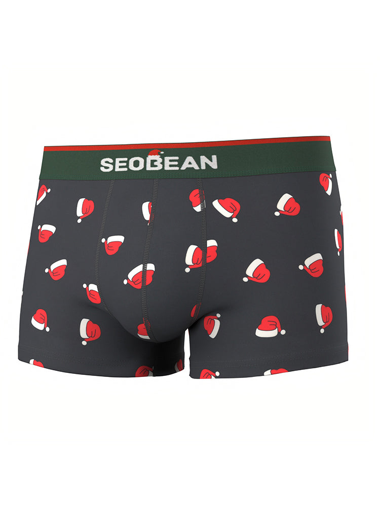 2 Pack Men's Seamless Comfort Playful Style Prints Breathable Trunks | dmunderwear detail image 12