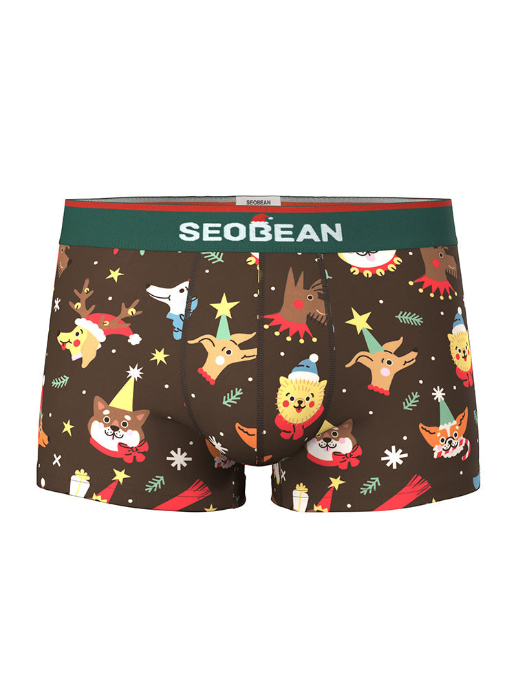 2 Pack Men's Seamless Comfort Playful Style Prints Breathable Trunks | dmunderwear detail image 20