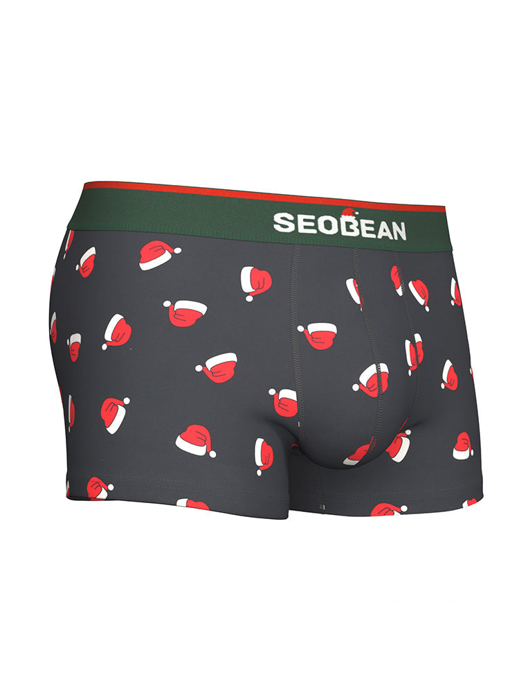 2 Pack Men's Seamless Comfort Playful Style Prints Breathable Trunks | dmunderwear detail image 9