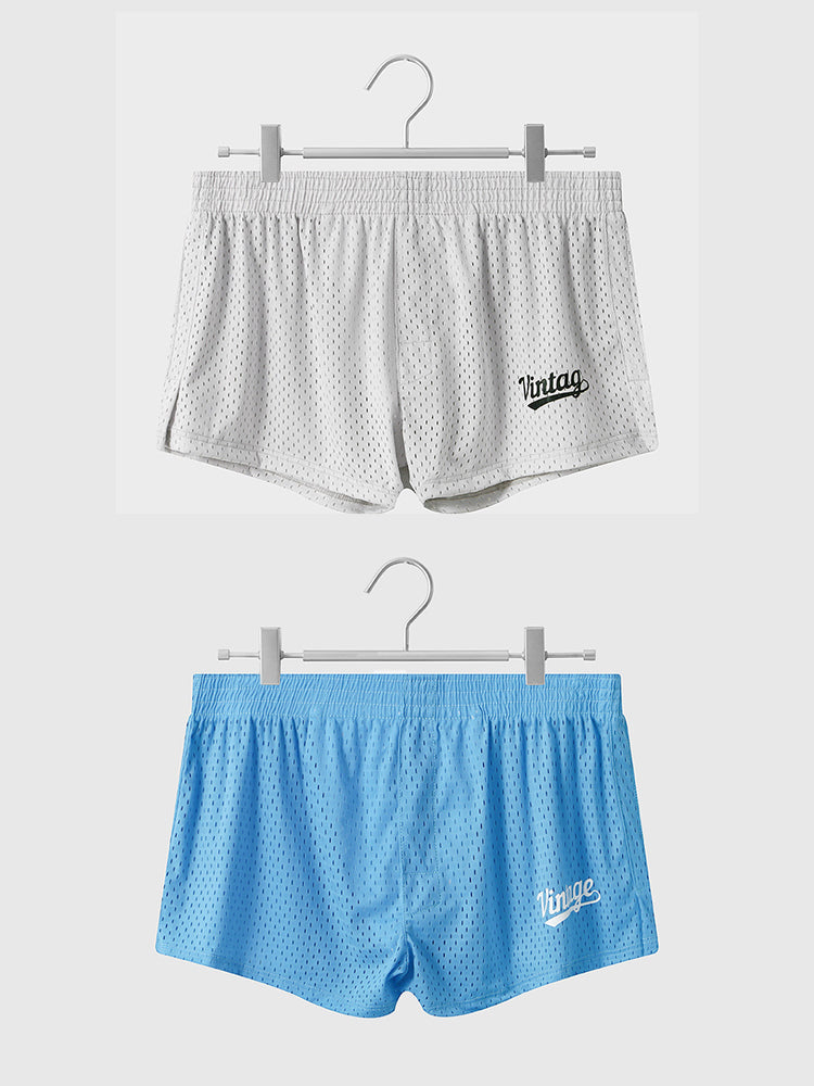 2 Pack Men's Seamless Comfort Quick-Dry Lightweight & Airy Mesh Boxers Shorts | dmunderwear detail image 20