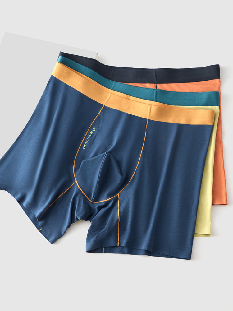 2 Pack Men's Seamless Fly Opening Breathable Chafe-Free Design Boxer Briefs | dmunderwear detail image 11