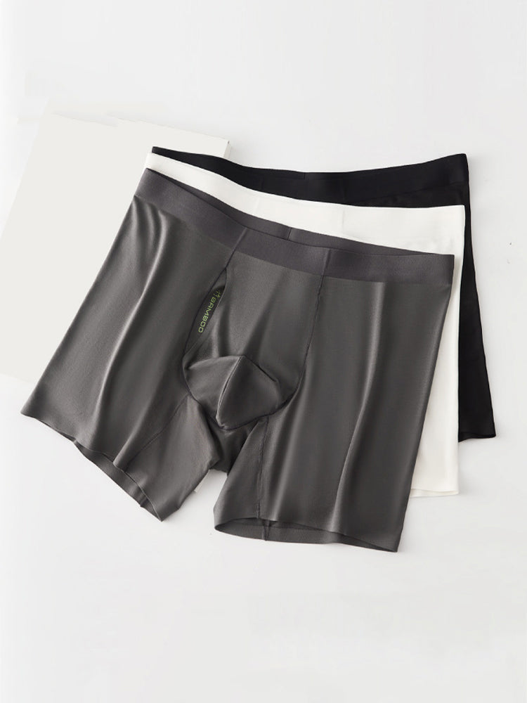 2 Pack Men's Seamless Fly Opening Breathable Chafe-Free Design Boxer Briefs | dmunderwear detail image 13