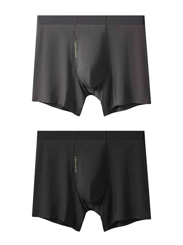 2 Pack Men's Seamless Fly Opening Breathable Chafe-Free Design Boxer Briefs | dmunderwear detail image 14