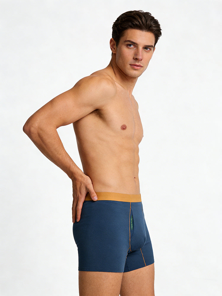 2 Pack Men's Seamless Fly Opening Breathable Chafe-Free Design Boxer Briefs | dmunderwear detail image 3