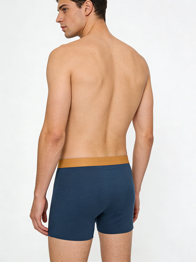 2 Pack Men's Seamless Fly Opening Breathable Chafe-Free Design Boxer Briefs | dmunderwear detail image 4