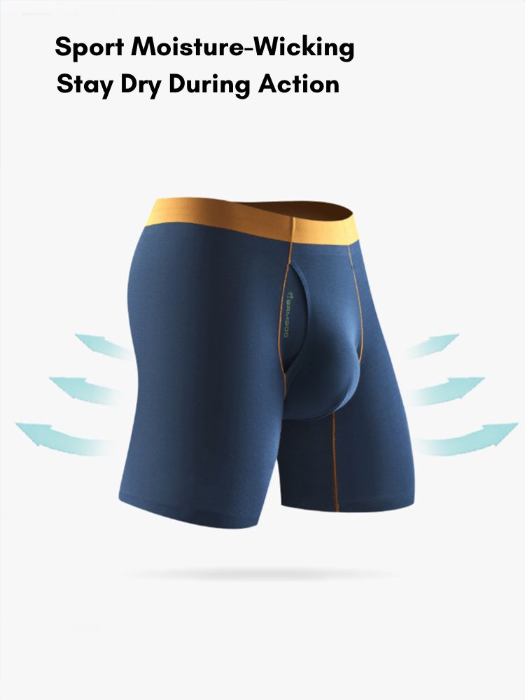 2 Pack Men's Seamless Fly Opening Breathable Chafe-Free Design Boxer Briefs | dmunderwear detail image 5