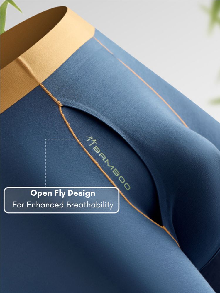 2 Pack Men's Seamless Fly Opening Breathable Chafe-Free Design Boxer Briefs | dmunderwear detail image 9