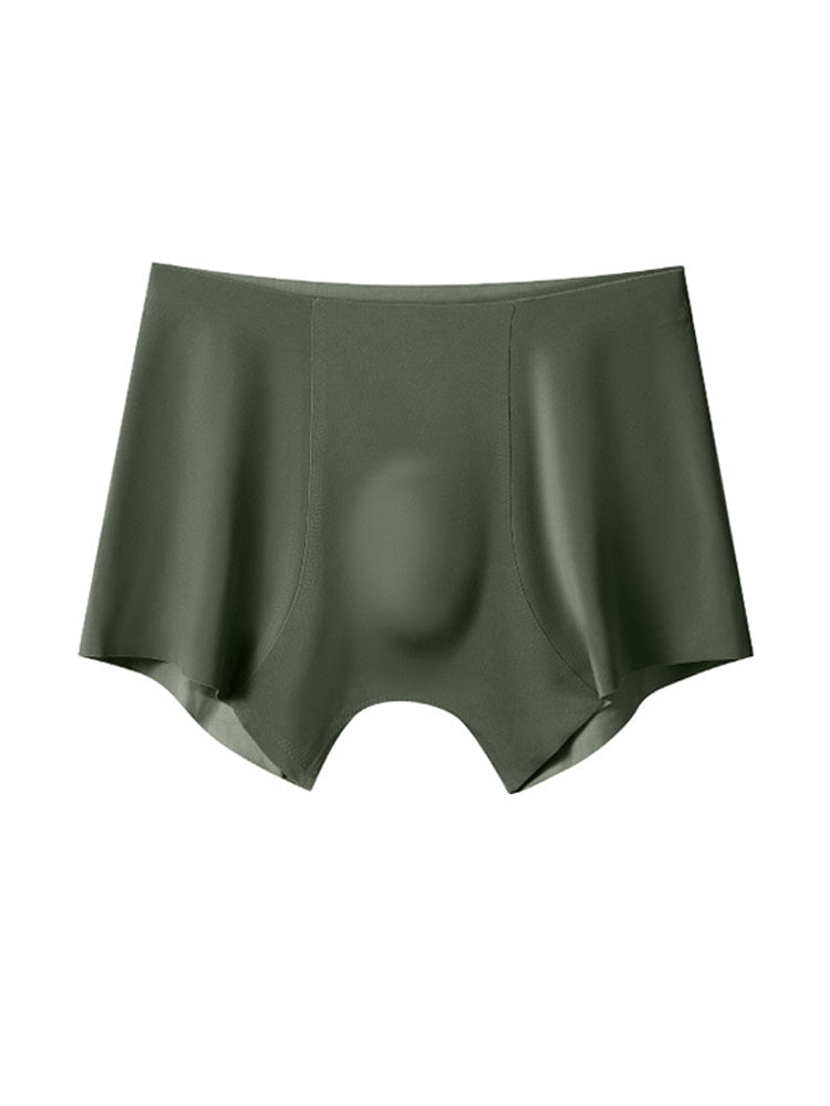 2 Pack Men's Seamless Ice Silk Smooth Touch Antibacterial Boxer Briefs | dmunderwear detail image 20