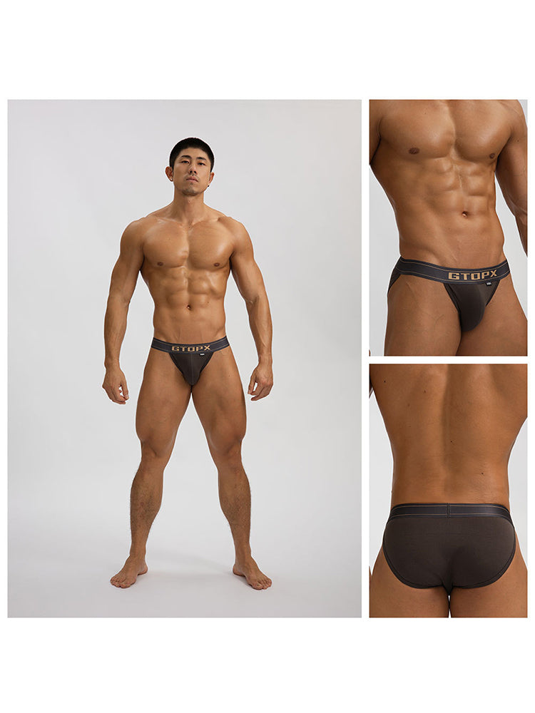 2 Pack Men's Seamless Comfort Skin-Friendly Firm Support Sporty Cut Bikini | dmunderwear detail image 11