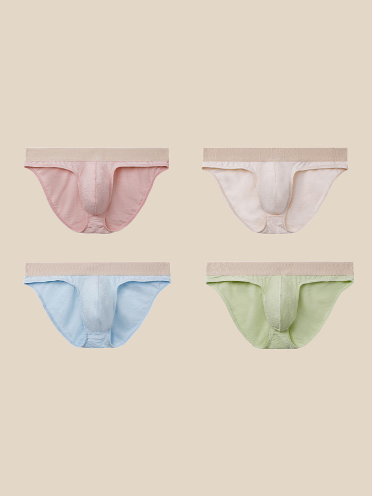 2 Pack Men's Seamless Quick-Dry Lightweight & Airy Sporty Cut Soft Briefs | dmunderwear detail image 15