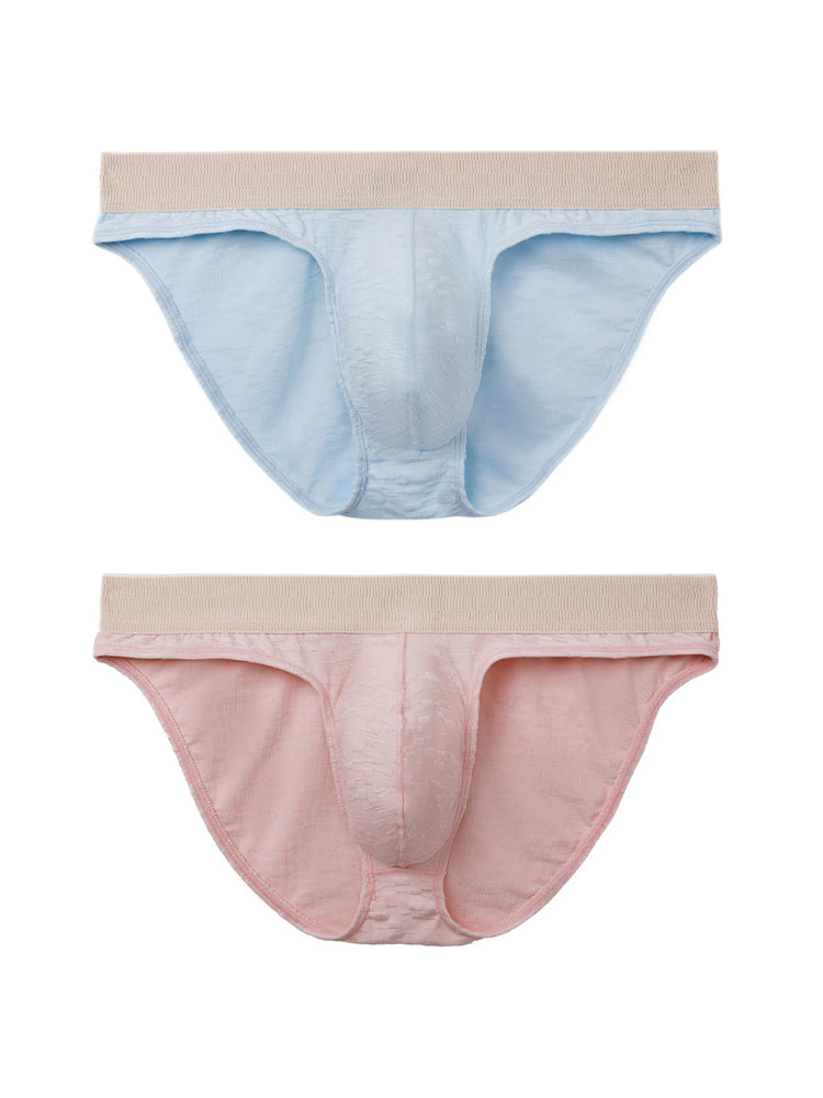 2 Pack Men's Seamless Quick-Dry Lightweight & Airy Sporty Cut Soft Briefs | dmunderwear detail image 17