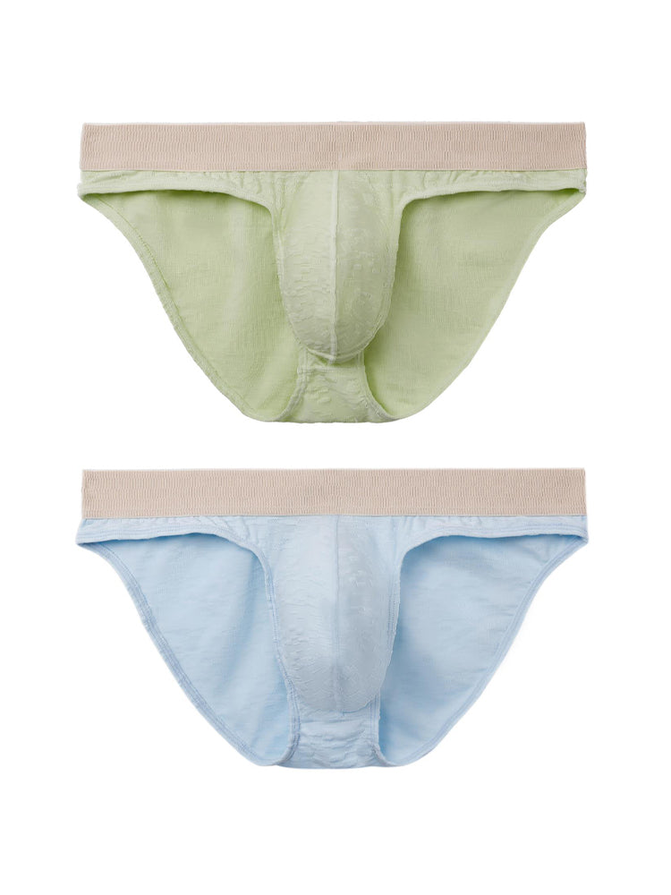 2 Pack Men's Seamless Quick-Dry Lightweight & Airy Sporty Cut Soft Briefs | dmunderwear detail image 2