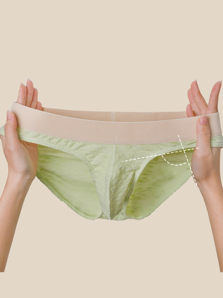 2 Pack Men's Seamless Quick-Dry Lightweight & Airy Sporty Cut Soft Briefs | dmunderwear detail image 3