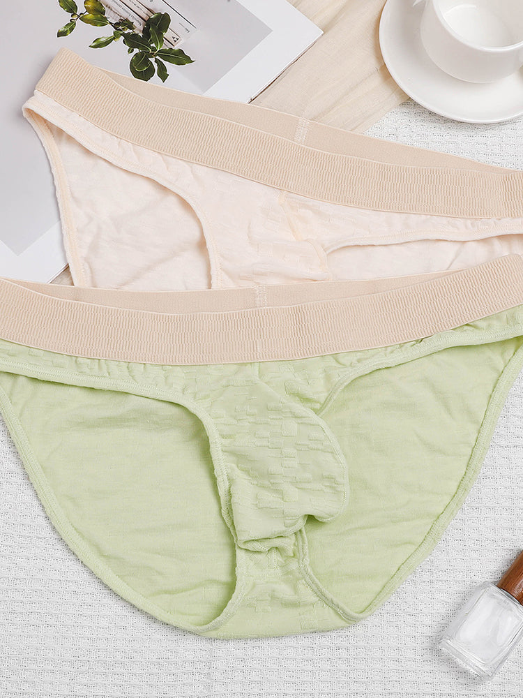 2 Pack Men's Seamless Quick-Dry Lightweight & Airy Sporty Cut Soft Briefs | dmunderwear detail image 4