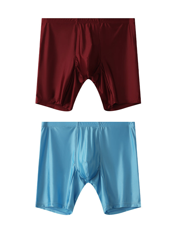 2 Pack Men's Second-Skin Feel Smooth Touch Anti-Chafing Boxer Briefs | dmunderwear detail image 7