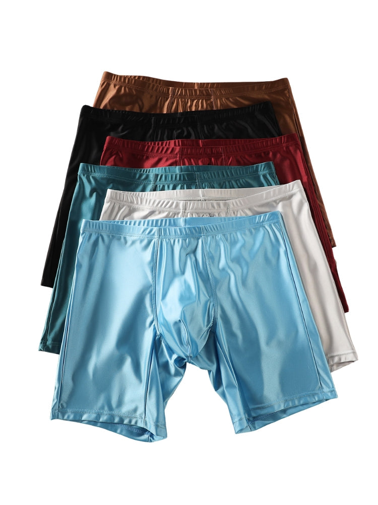 2 Pack Men's Second-Skin Feel Smooth Touch Anti-Chafing Boxer Briefs | dmunderwear detail image 9