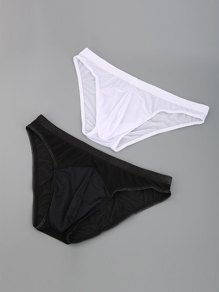 2 Pack Men's Seductive Mesh Sheer Briefs | dmunderwear detail image 15