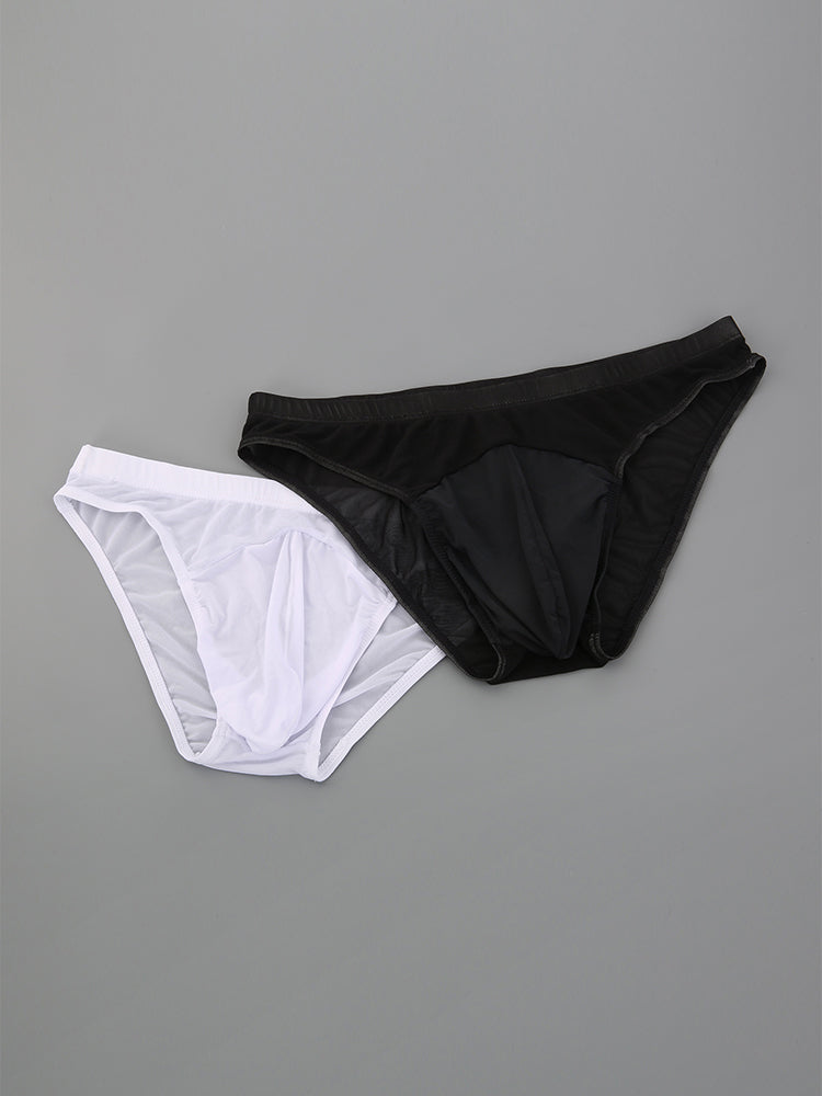 2 Pack Men's Seductive Mesh Sheer Briefs | dmunderwear detail image 16