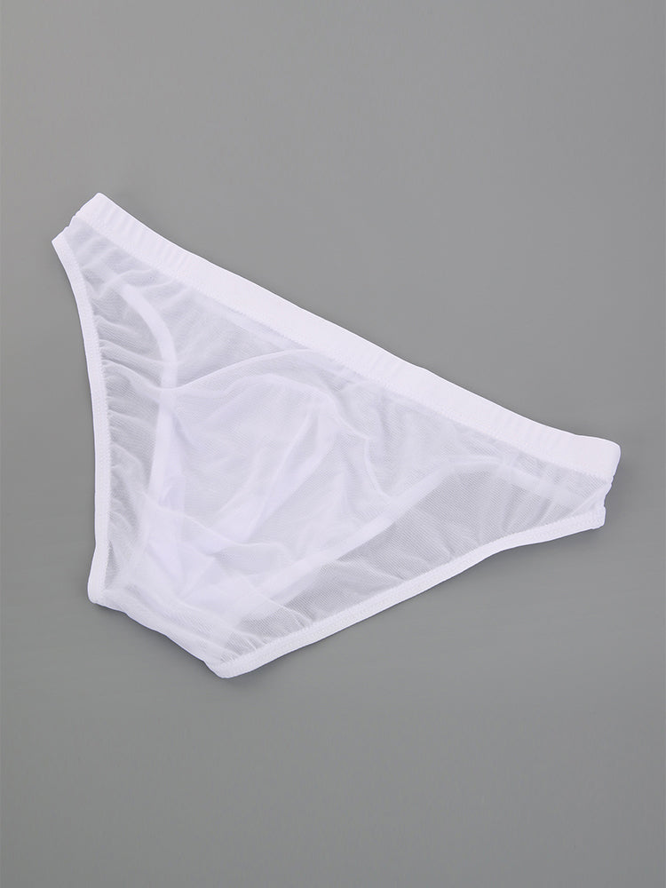 2 Pack Men's Seductive Mesh Sheer Briefs | dmunderwear detail image 5