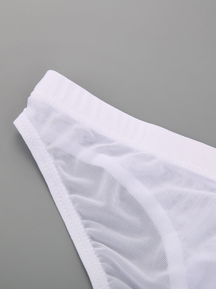 2 Pack Men's Seductive Mesh Sheer Briefs | dmunderwear detail image 7