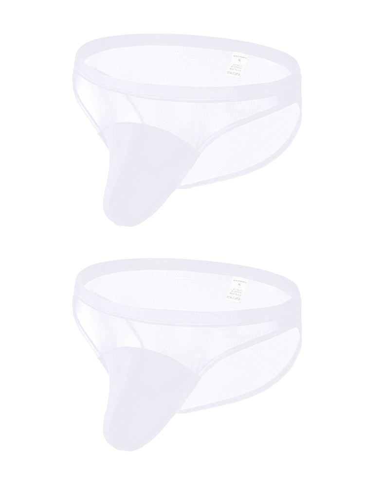 2 Pack Men's Seductive Mesh Sheer Briefs | dmunderwear detail image 8