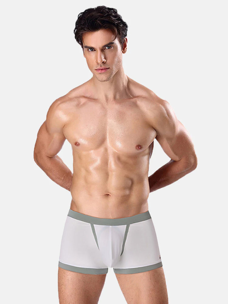 2 Pack Men's Separated Ball Pouch Trunks With Fly | dmunderwear