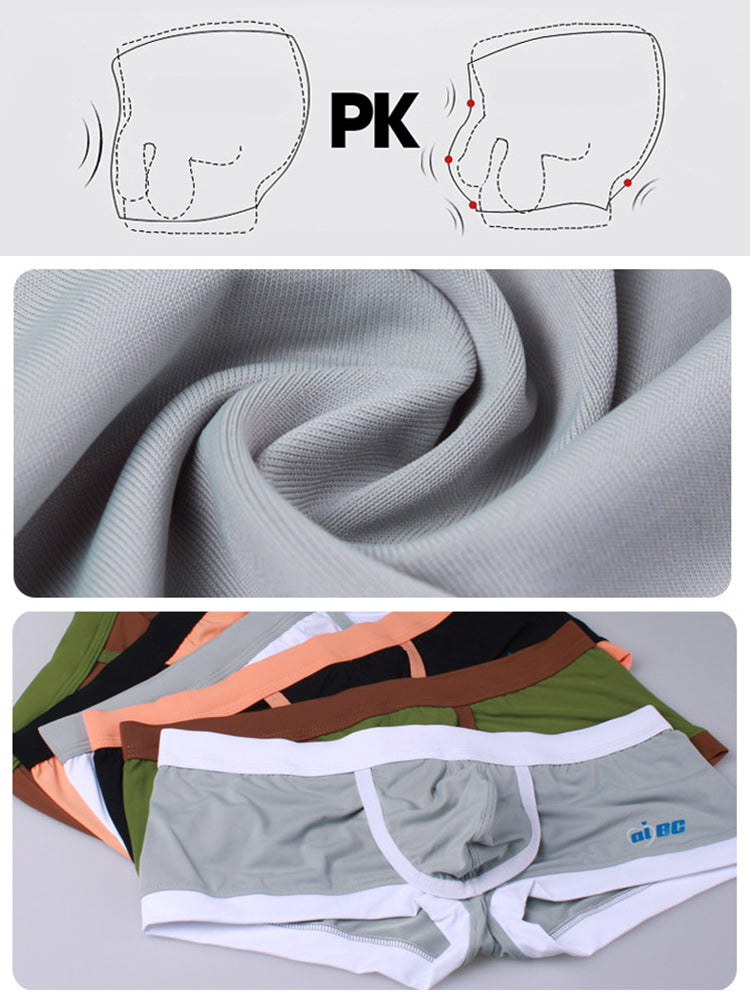 2 Pack Men's Separated Ball Pouch Trunks With Fly | dmunderwear detail image 11