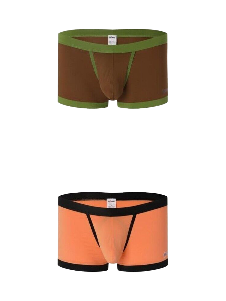 2 Pack Men's Separated Ball Pouch Trunks With Fly | dmunderwear detail image 14