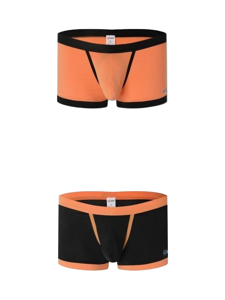 2 Pack Men's Separated Ball Pouch Trunks With Fly | dmunderwear detail image 2