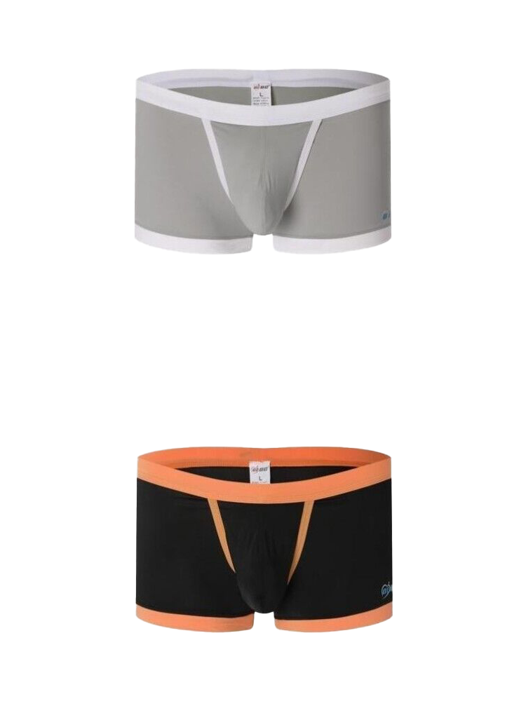 2 Pack Men's Separated Ball Pouch Trunks With Fly | dmunderwear detail image 20