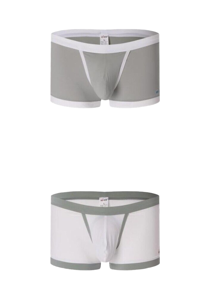 2 Pack Men's Separated Ball Pouch Trunks With Fly | dmunderwear detail image 8