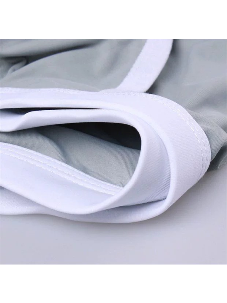 2 Pack Men's Separated Ball Pouch Trunks With Fly | dmunderwear detail image 9