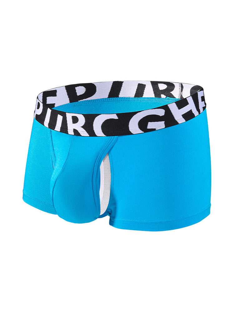 2 Pack Men's Separated Pouch Side Vent Design Trunks | dmunderwear