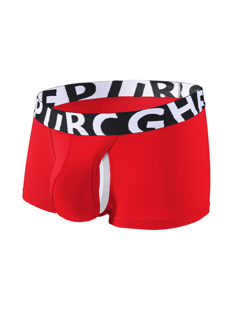 2 Pack Men's Separated Pouch Side Vent Design Trunks | dmunderwear detail image 13