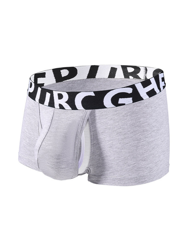2 Pack Men's Separated Pouch Side Vent Design Trunks | dmunderwear detail image 14
